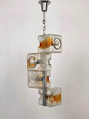 Murano Art Glass Sculpture Cube Ceiling Light by Toni Zuccheri for VeArt, 1970s-LYQ-1171793