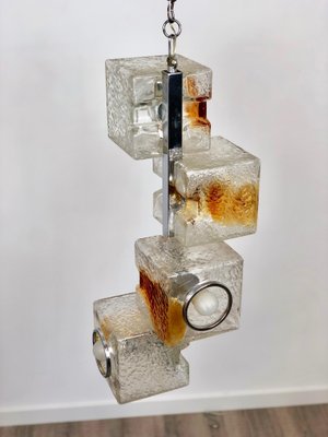 Murano Art Glass Sculpture Cube Ceiling Light by Toni Zuccheri for VeArt, 1970s-LYQ-1171793