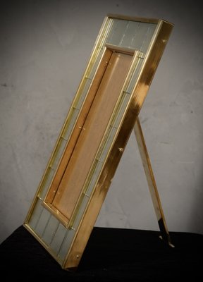 Murano Art Mirror and Brass Picture Frames, 1970s-UH-2028073