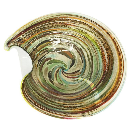 Murano Avem Tutti Frutti Zanfirico Latticino Art Glass Bowl, Italy, 1950s