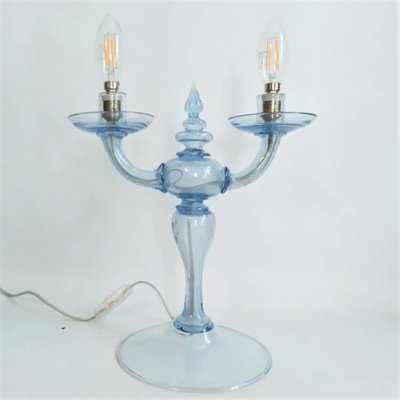 Murano Blown Glass Candlestick in the Style of Vittorio Zecchin, 1920-QZG-1338320