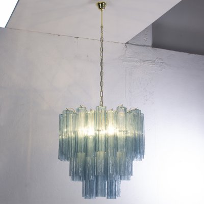 Murano Blue Glass Tronchi Chandelier, 1980s-MPO-1761770