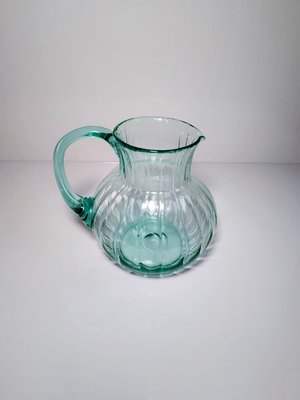 Murano Carafe in Turquoise Glass Swirl, 1950s-VTK-2022817