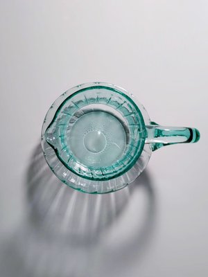 Murano Carafe in Turquoise Glass Swirl, 1950s-VTK-2022817