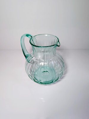 Murano Carafe in Turquoise Glass Swirl, 1950s-VTK-2022817