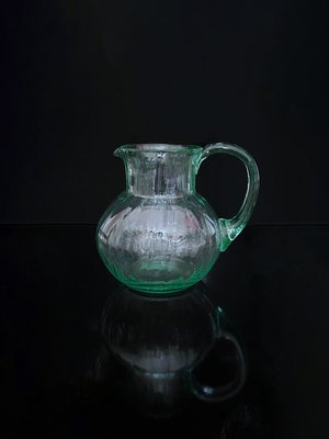 Murano Carafe in Turquoise Glass Swirl, 1950s-VTK-2022817