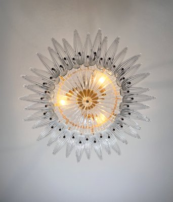 Murano Ceiling Light Original Palmette in Clear Glasses, 1990s-FHZ-2018534