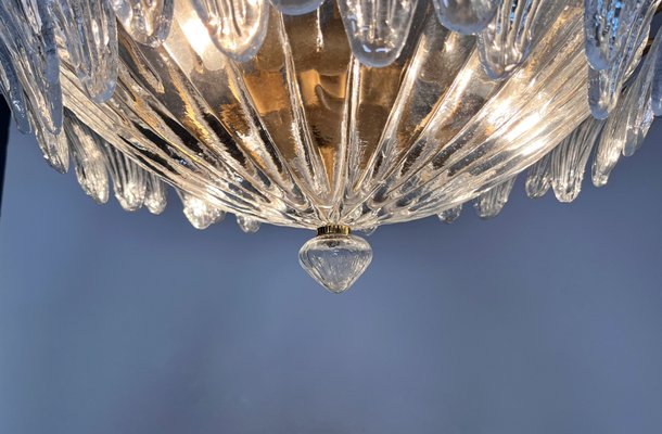 Murano Ceiling Light Original Palmette in Clear Glasses, 1990s-FHZ-2018534