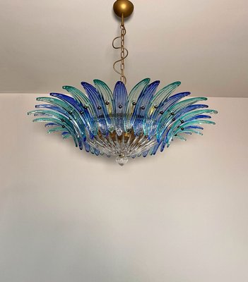 Murano Ceiling Light with Original Palmette in Blue and Turquoise, 1990-FHZ-2023492