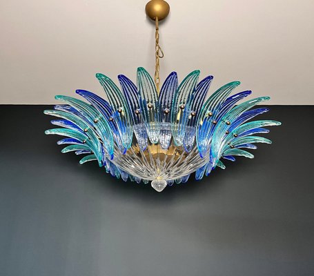 Murano Ceiling Light with Original Palmette in Blue and Turquoise, 1990-FHZ-2023492