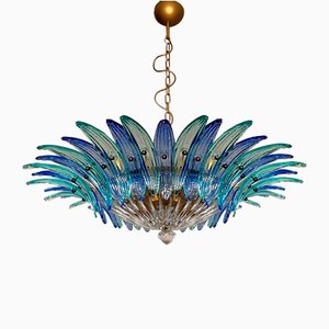 Murano Ceiling Light with Original Palmette in Blue and Turquoise, 1990-FHZ-2023492