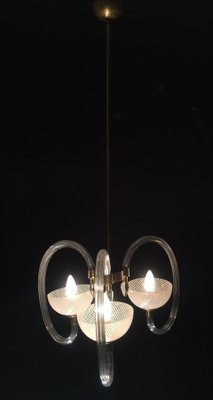 Murano Chandelier by Ercole Barovier for Reticello Venice, 1940s-MBH-1031961