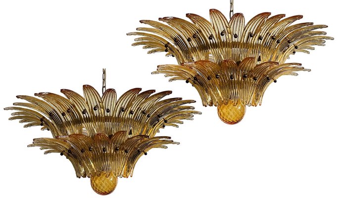 Murano Chandelier in Amber Glasses, 1990-OVO-1670001