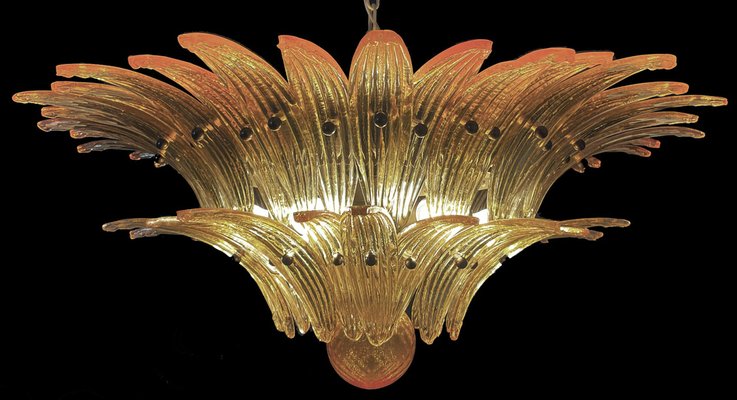 Murano Chandelier in Amber Glasses, 1990-OVO-1670001