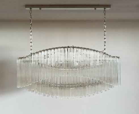 Murano Chandelier with 292 Clear Prism Quadriedri Pagoda Glass, 1982-FHZ-685525