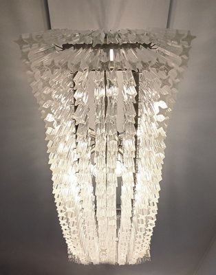 Murano Chandelier with 292 Clear Prism Quadriedri Pagoda Glass, 1982-FHZ-685525