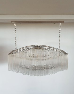 Murano Chandelier with 292 Clear Prism Quadriedri Pagoda Glass, 1982-FHZ-685525