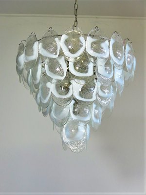 Murano Chandelier with 50 Lattimo Glasses by Mazzega, 1979-FHZ-969979