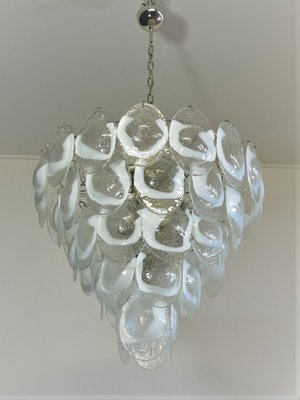 Murano Chandelier with 50 Lattimo Glasses by Mazzega, 1979-FHZ-969979