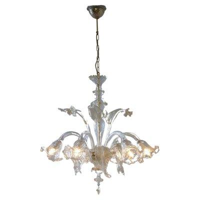 Murano Chandelier with Flowers, 1980s-POG-1822379