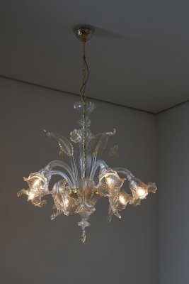 Murano Chandelier with Flowers, 1980s-POG-1822379