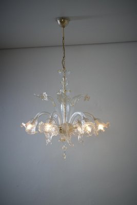 Murano Chandelier with Flowers, 1980s-POG-1822379