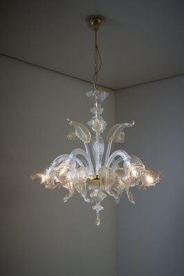 Murano Chandelier with Flowers, 1980s-POG-1822379