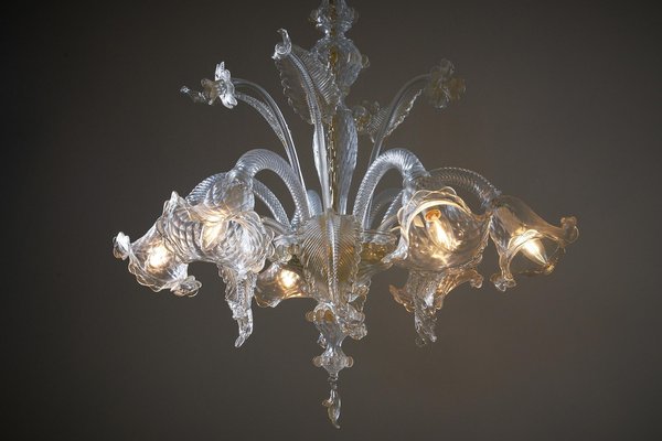 Murano Chandelier with Flowers, 1980s-POG-1822379