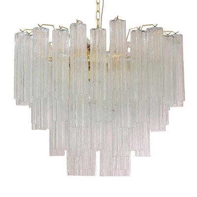 Murano Clear Glass Tronchi Chandelier, 1990s-MPO-2019670