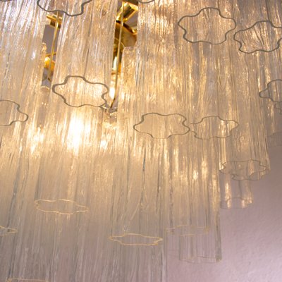 Murano Clear Glass Tronchi Chandelier, 1990s-MPO-2019670