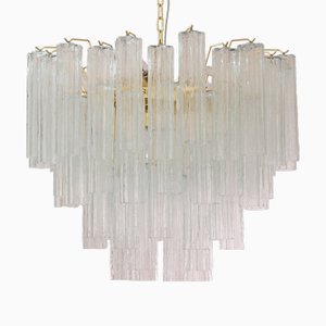 Murano Clear Glass Tronchi Chandelier, 1990s-MPO-2019670