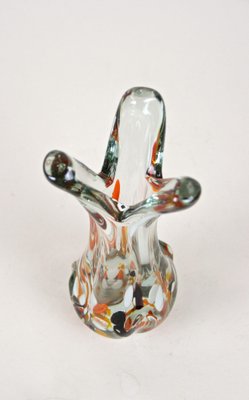 Murano Clear Glass Vase with Color Spots, Italy, 1970s-TQA-1322283