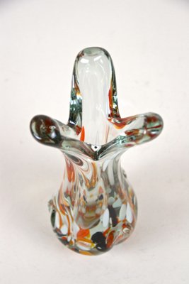 Murano Clear Glass Vase with Color Spots, Italy, 1970s-TQA-1322283