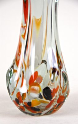 Murano Clear Glass Vase with Color Spots, Italy, 1970s-TQA-1322283