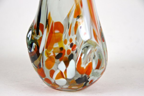 Murano Clear Glass Vase with Color Spots, Italy, 1970s-TQA-1322283