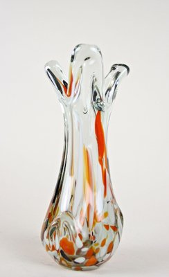 Murano Clear Glass Vase with Color Spots, Italy, 1970s-TQA-1322283