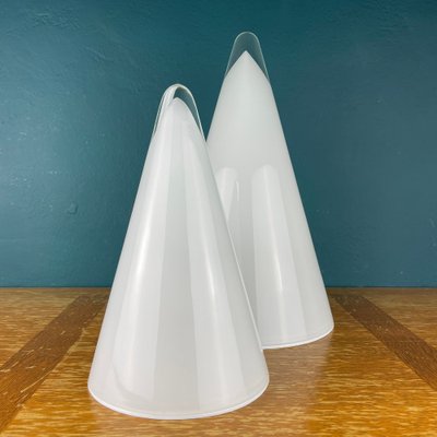 Murano Cone Table Lamps, Italy, 1970s, Set of 2-WQC-1420259