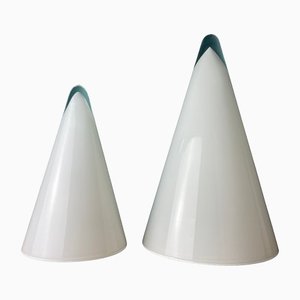 Murano Cone Table Lamps, Italy, 1970s, Set of 2-WQC-1420259