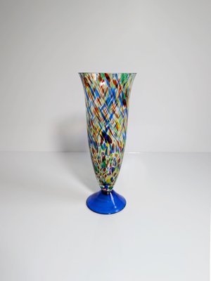 Murano Confetti Splash Glass Sprinkle Vase, 1980s-VTK-2022886