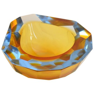 Murano Crystal Glass Sommerso Ashtray by Flavio Poli, Italy, 1950-VNE-966032