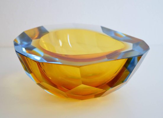 Murano Crystal Glass Sommerso Ashtray by Flavio Poli, Italy, 1950-VNE-966032