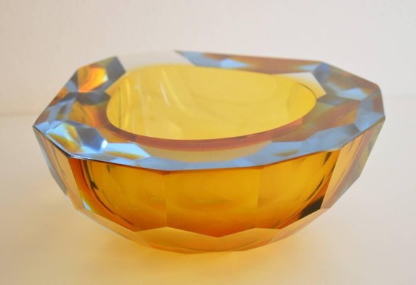 Murano Crystal Glass Sommerso Ashtray by Flavio Poli, Italy, 1950-VNE-966032