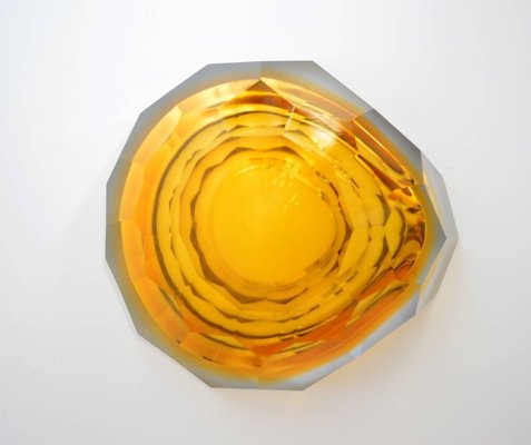 Murano Crystal Glass Sommerso Ashtray by Flavio Poli, Italy, 1950-VNE-966032