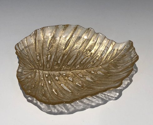 Murano Crystal Leaf Dish-BA-1365353