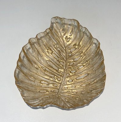 Murano Crystal Leaf Dish-BA-1365353