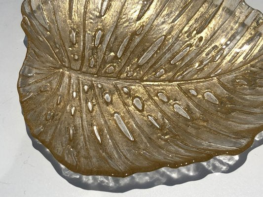 Murano Crystal Leaf Dish-BA-1365353