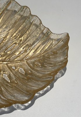 Murano Crystal Leaf Dish-BA-1365353