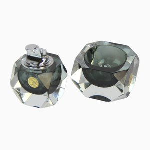 Murano Crystal Smoking Set by Alessandro Mandruzzato, Set of 2-NE-1779951