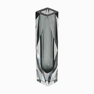 Murano Decorative Glass Vase in Sommerso Grey Blown Glass from Mandruzzato, 1960s-JDR-2032985