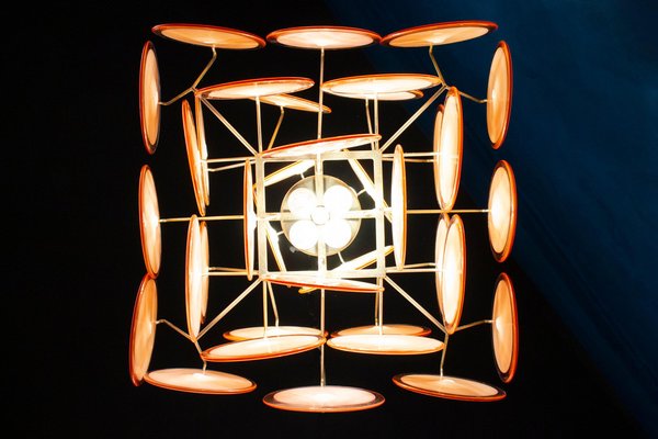 Murano Disc Chandelier from Vistosi, 1970s-MBH-1066512